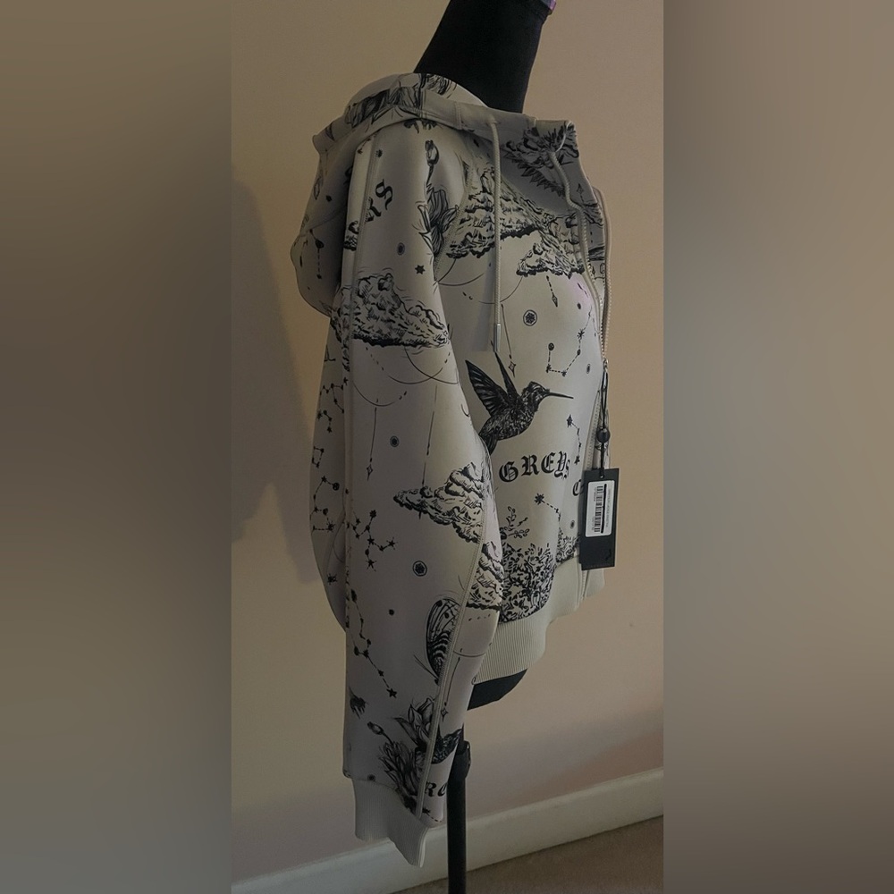 NWT Greyson Moon Diamond Kristina full zip hoodie in Sand. Size L - Picture 2 of 15